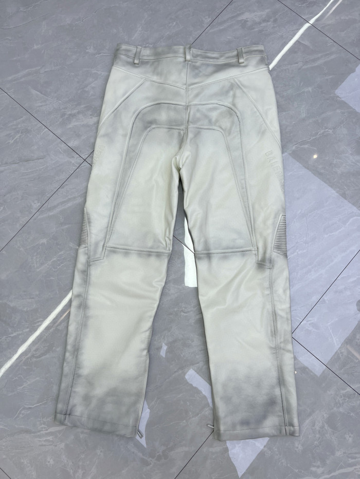Balenciaga Men's Oversized Biker Jacket Baggy Pants In White #nigo95117