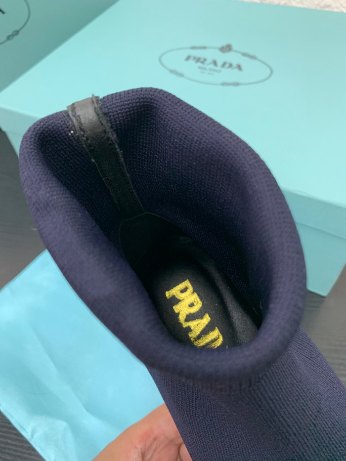 Prada Monolith Knit Booties Knitted Stretch Sock Boots Shoes #nigo96294