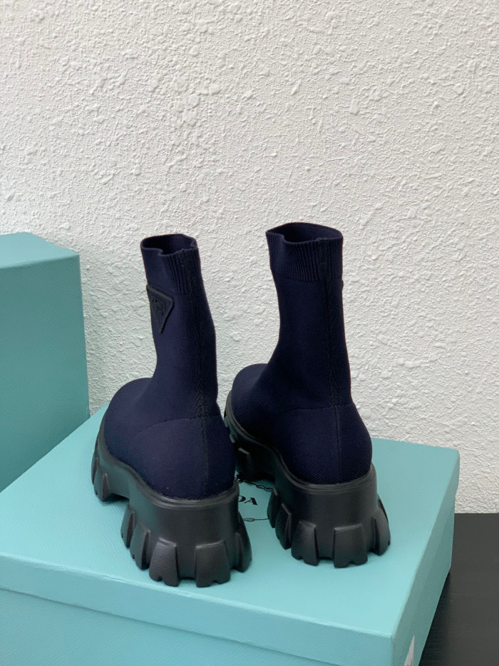 Prada Monolith Knit Booties Knitted Stretch Sock Boots Shoes #nigo96294