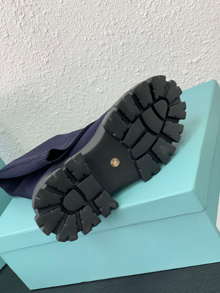 Prada Monolith Knit Booties Knitted Stretch Sock Boots Shoes #nigo96294