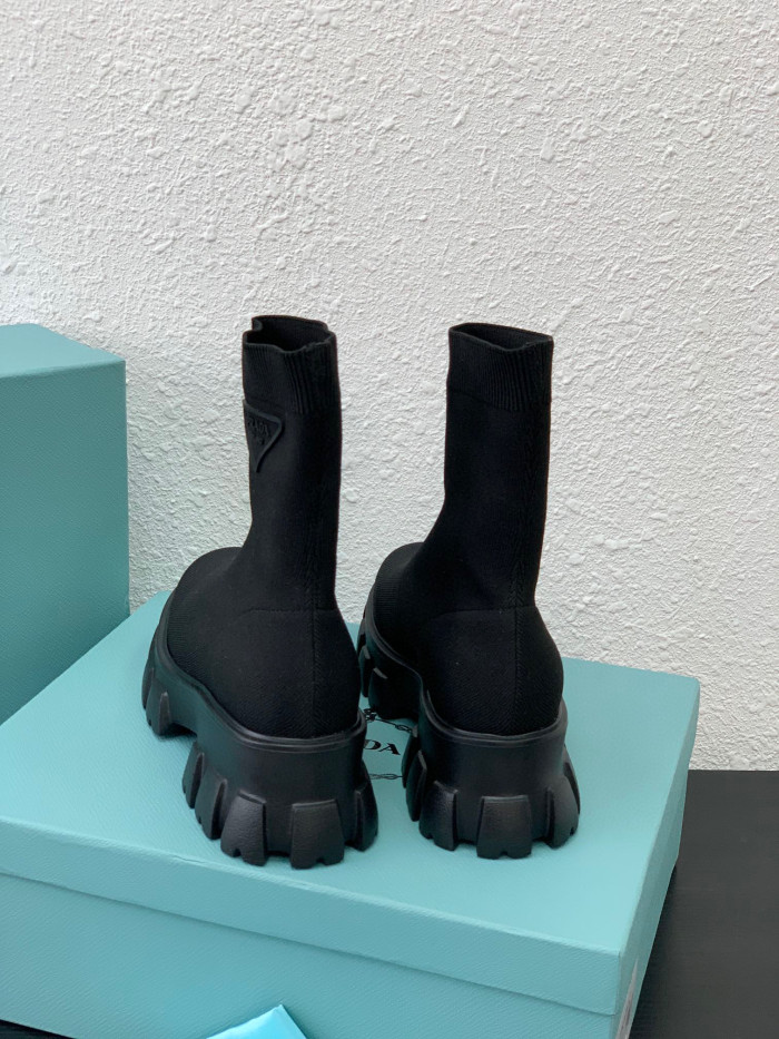 Prada Monolith Knit Booties Knitted Stretch Sock Boots Shoes #nigo96294