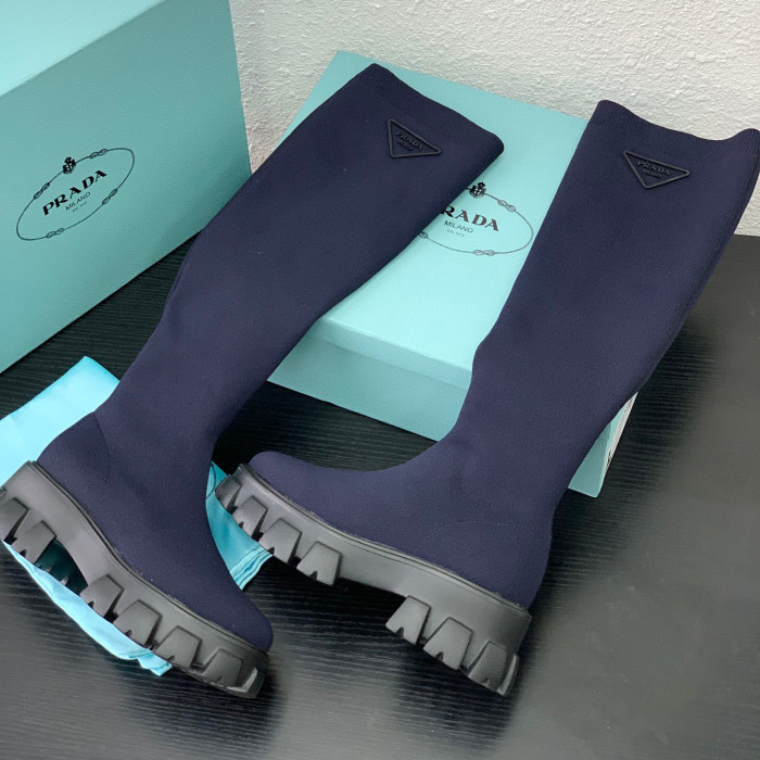 Prada Monolith Knit Booties Knitted Stretch Sock Boots Shoes #nigo96294