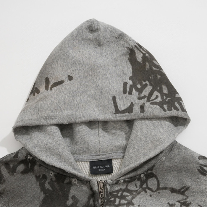 Balenciaga Skater Zip Up Hoodie Medium Fit Baggy Sweatpants Ngvp #nigo6481