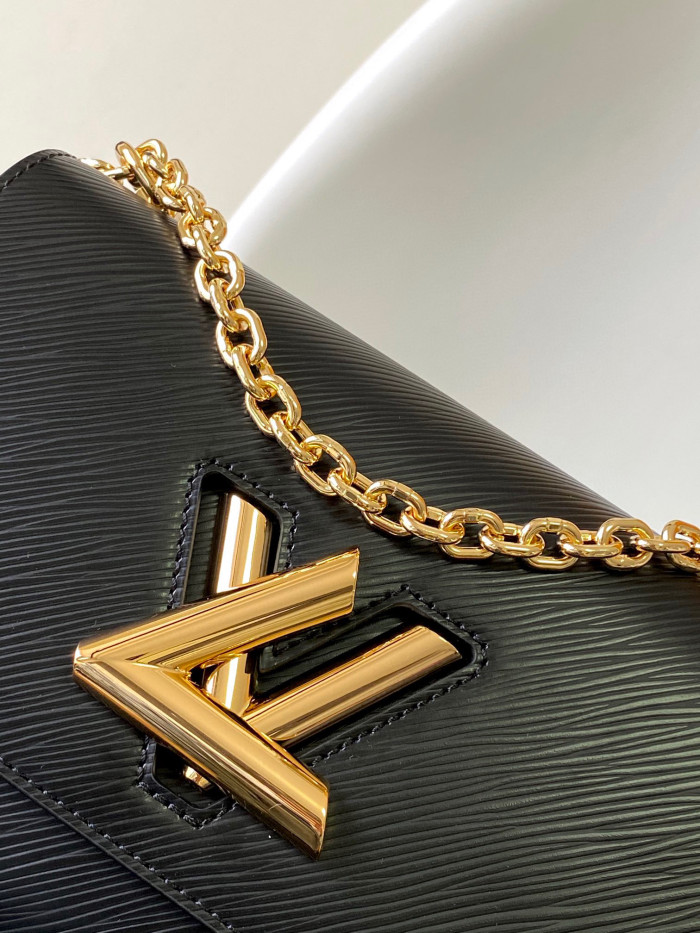 Louis Vuitton TWIST Black Leather Chain Bag #nigo21725
