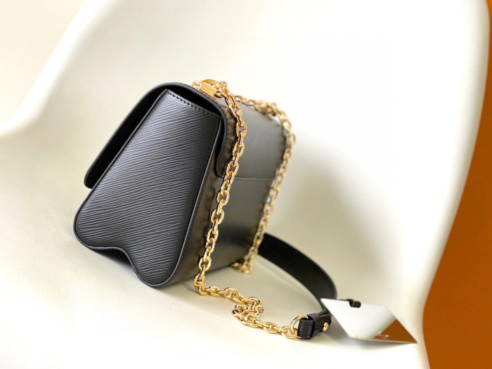 Louis Vuitton TWIST Black Leather Chain Bag #nigo21725
