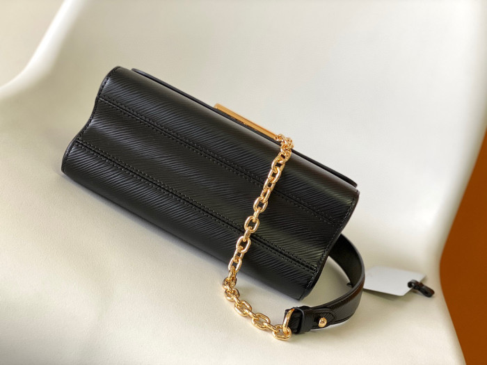 Louis Vuitton TWIST Black Leather Chain Bag #nigo21725