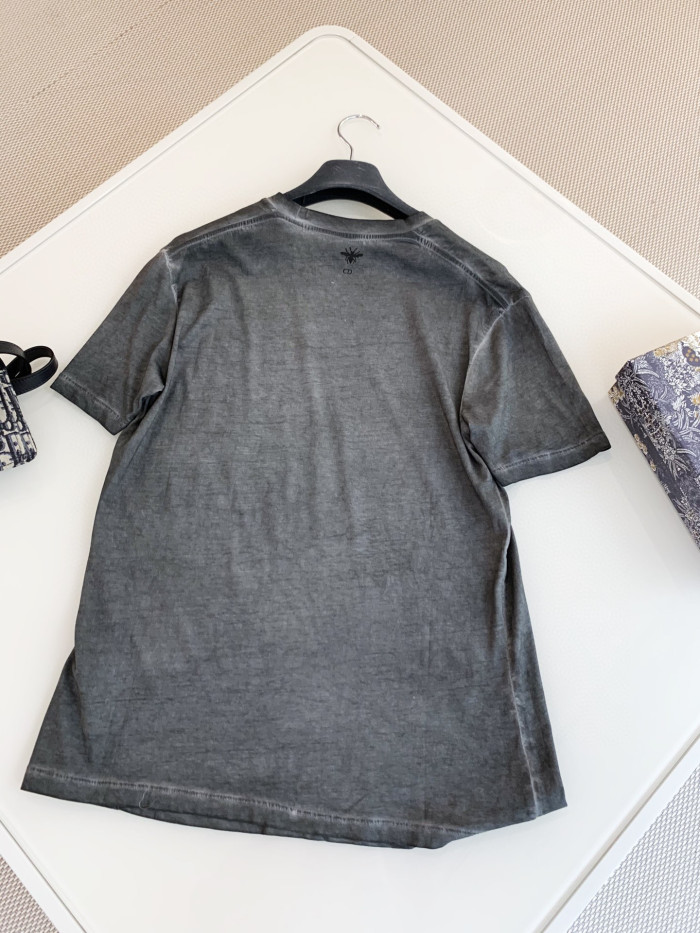 DIOR NIGO Grey Printed Short Sleeved T-shirt #nigo57672