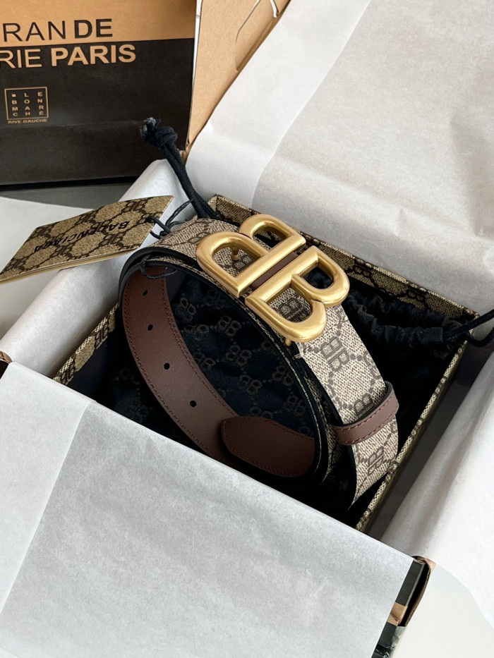 Balenciaga NIGO Canvas Leather Belt #nigo94624