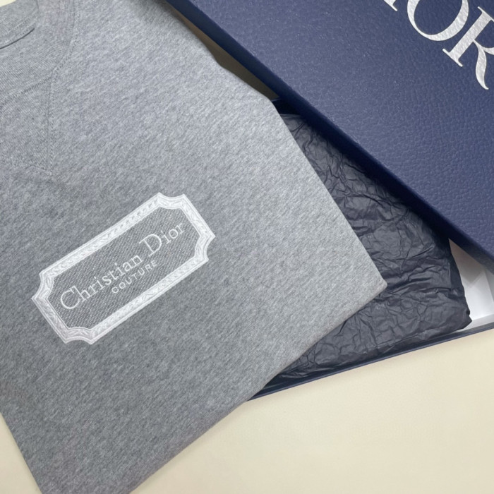 Dior NIGO Embroidered Logo Round Neck Solid T-shirt #nigo3498