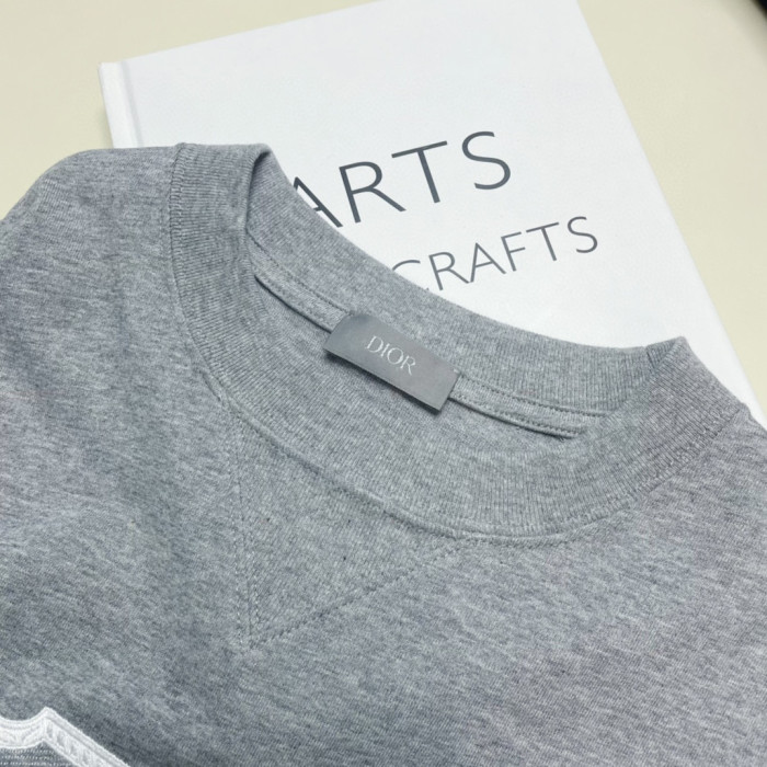 Dior NIGO Embroidered Logo Round Neck Solid T-shirt #nigo3498
