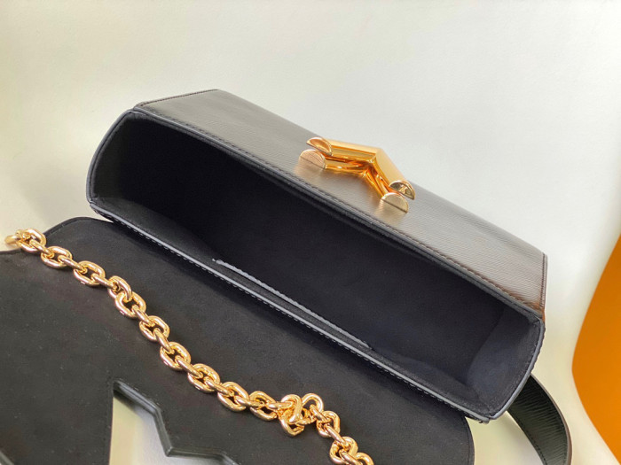 Louis Vuitton TWIST Black Leather Chain Bag #nigo21725