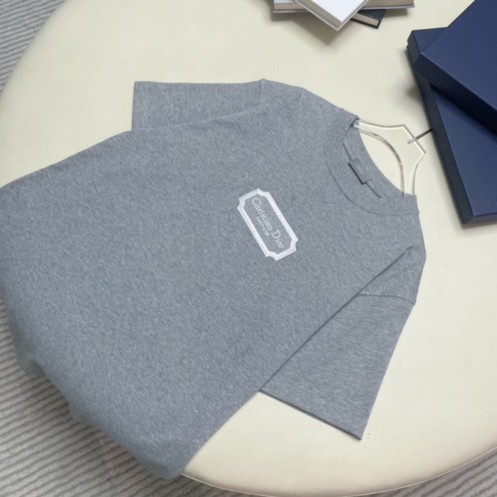 Dior NIGO Embroidered Logo Round Neck Solid T-shirt #nigo3498