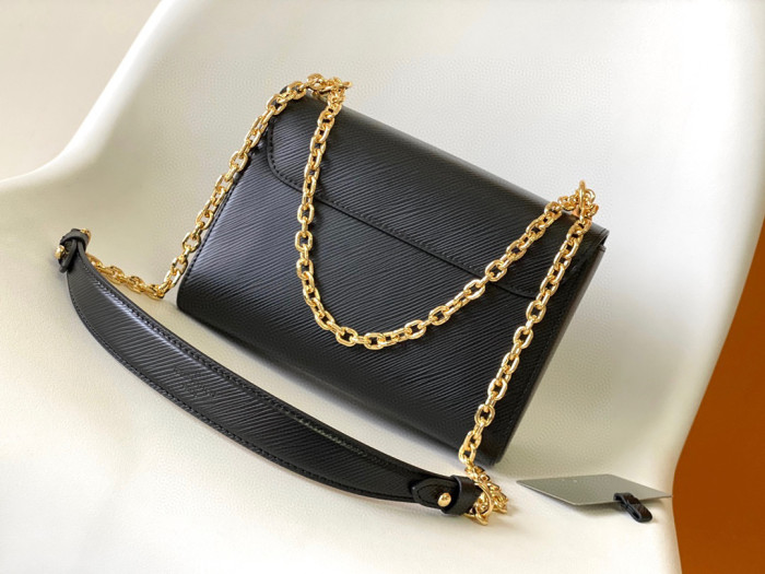 Louis Vuitton TWIST Black Leather Chain Bag #nigo21725