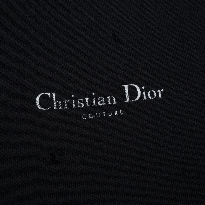 Dior Couture Relaxed-Fit T-Shirt Torn Short Sleeve Solid Colour #nigo96329