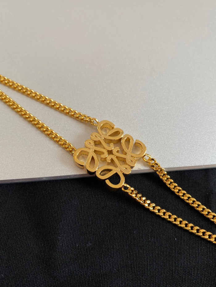 Loewe Anagram Hollow Out Earrings Necklace Bracelet Jewellery #nigo96349