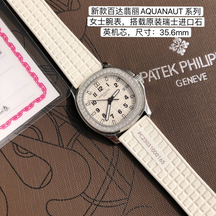 Patek Philippe Mechanical Watches With Diamonds On Silicone Straps Watch #nigo96352