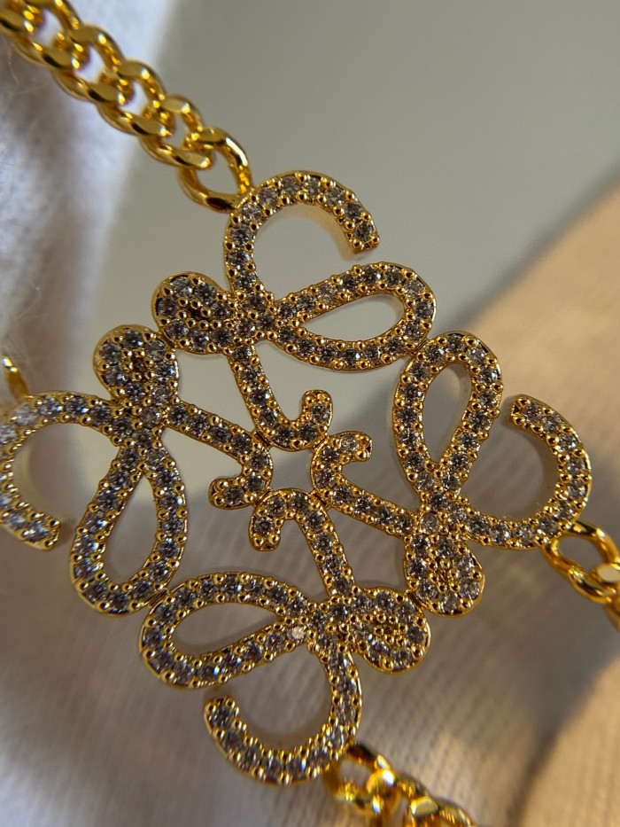 Loewe Anagram Hollow Out Earrings Necklace Bracelet Jewellery #nigo96349