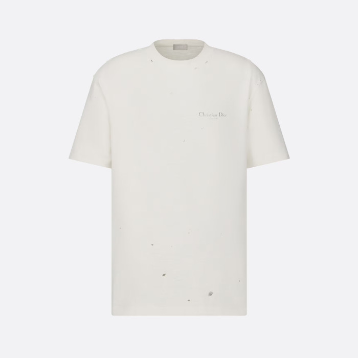 Dior Couture Relaxed-Fit T-Shirt Torn Short Sleeve Solid Colour #nigo96329