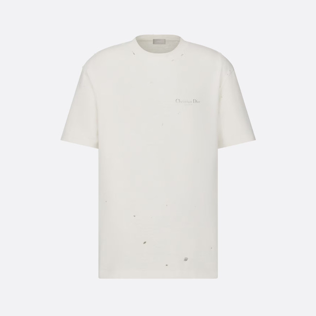 Dior Couture Relaxed-Fit T-Shirt Torn Short Sleeve Solid Colour #nigo96329