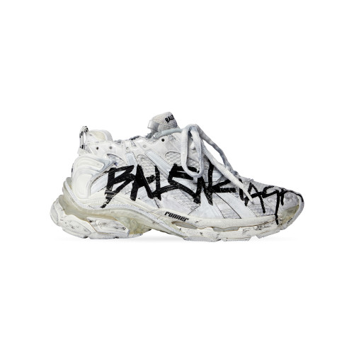 Balenciaga Runner GRAFFITI Thick Soled Letter Lace Up Dad Sneaker Shoes #nigo21732