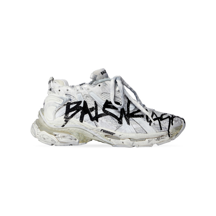 Balenciaga Runner GRAFFITI Thick Soled Letter Lace Up Dad Sneaker Shoes #nigo21732