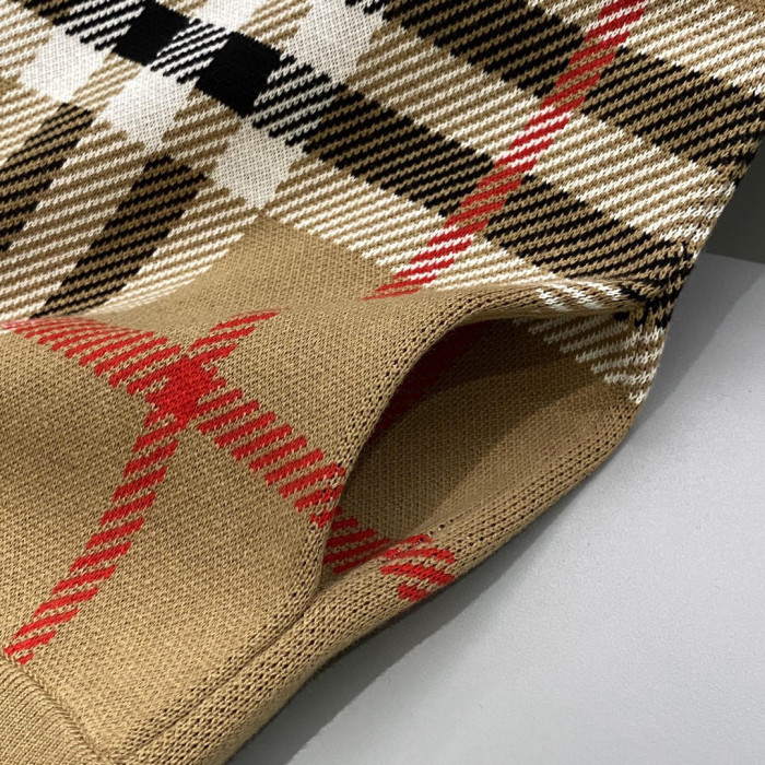 Burberry Check Cotton Jacquard Hoodie Plaid Sweatshirt Pullover #nigo96325