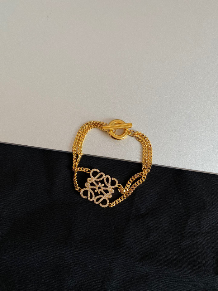 Loewe Anagram Hollow Out Earrings Necklace Bracelet Jewellery #nigo96349