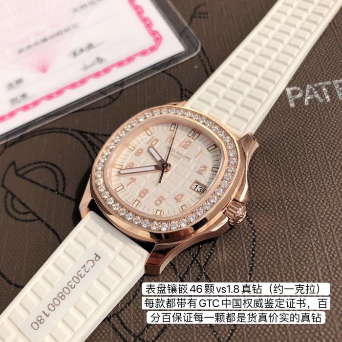 Patek Philippe Mechanical Watches With Diamonds On Silicone Straps Watch #nigo96352