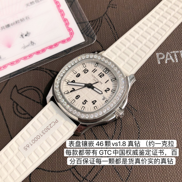 Patek Philippe Mechanical Watches With Diamonds On Silicone Straps Watch #nigo96352