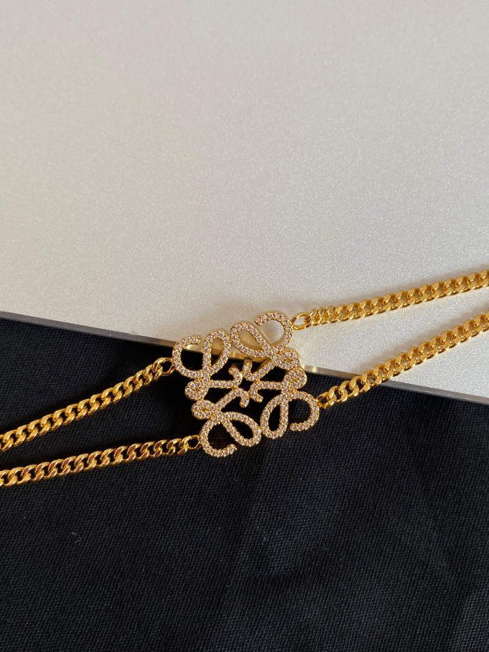 Loewe Anagram Hollow Out Earrings Necklace Bracelet Jewellery #nigo96349