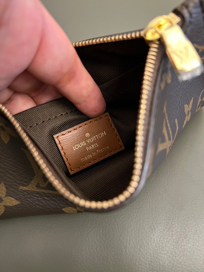 Louis Vuitton Loop Hobo Curry Leather Printed Chain Pea Bun Bag #nigo21736