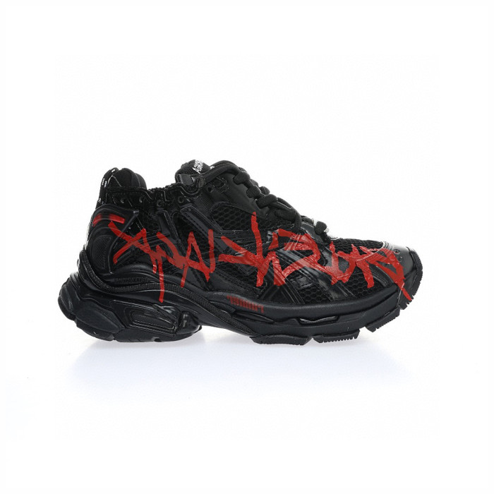 Balenciaga Runner GRAFFITI Thick Soled Letter Lace Up Dad Sneaker Shoes #nigo21732
