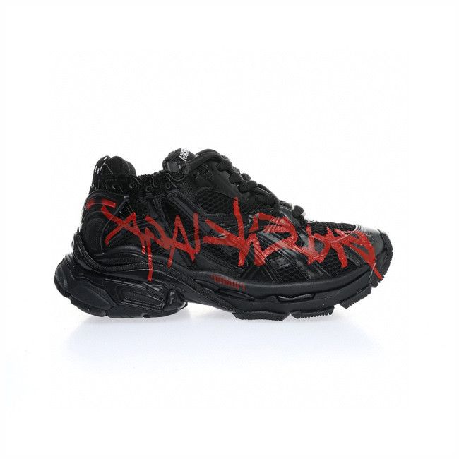Balenciaga Runner GRAFFITI Thick Soled Letter Lace Up Dad Sneaker Shoes #nigo21732