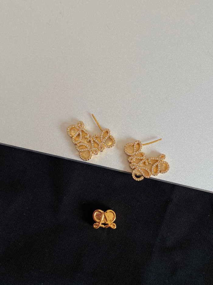 Loewe Anagram Hollow Out Earrings Necklace Bracelet Jewellery #nigo96349