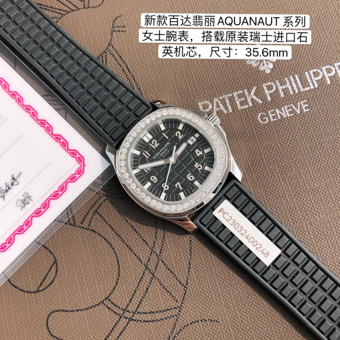 Patek Philippe Mechanical Watches With Diamonds On Silicone Straps Watch #nigo96352