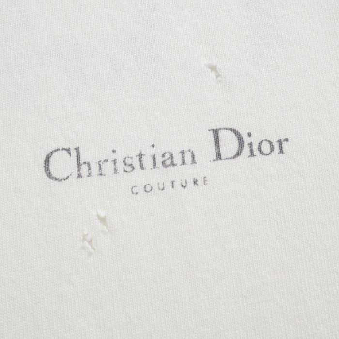 Dior Couture Relaxed-Fit T-Shirt Torn Short Sleeve Solid Colour #nigo96329