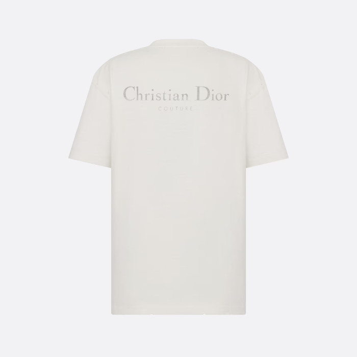 Dior Couture Relaxed-Fit T-Shirt Torn Short Sleeve Solid Colour #nigo96329