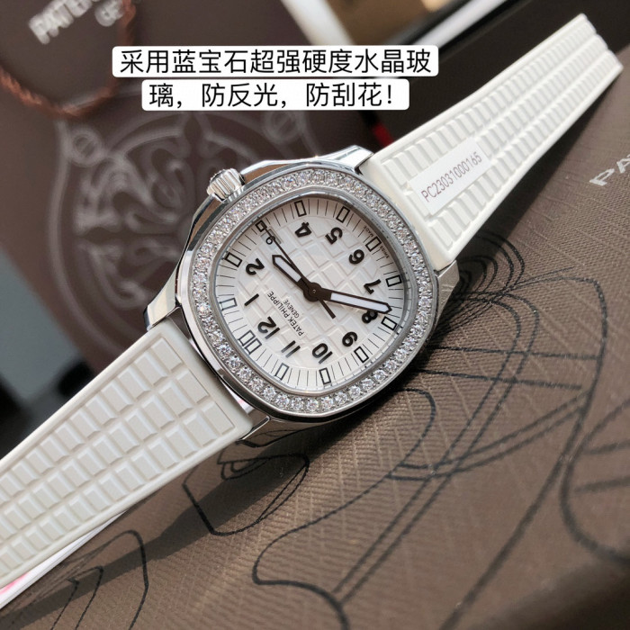 Patek Philippe Mechanical Watches With Diamonds On Silicone Straps Watch #nigo96352