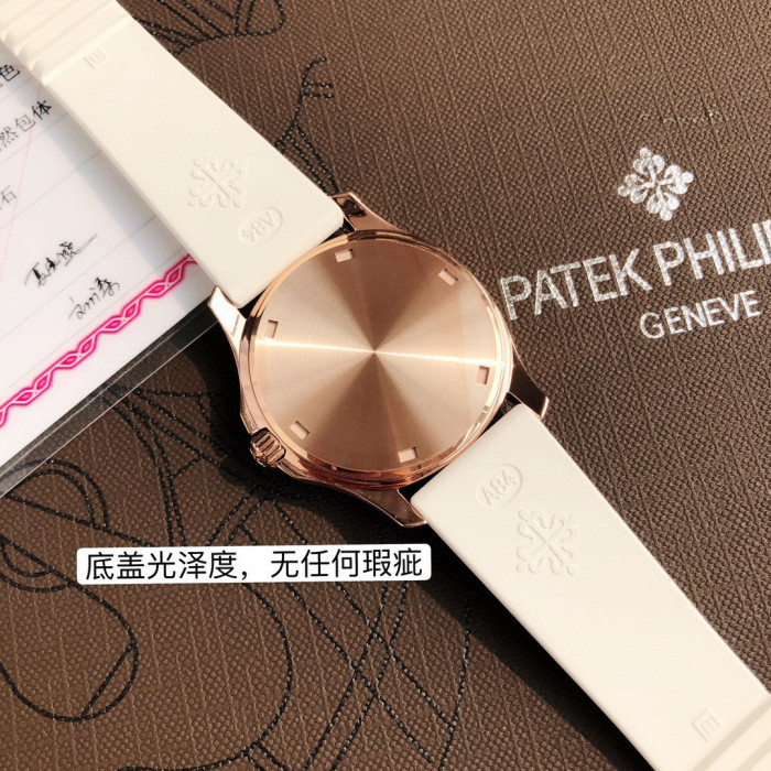 Patek Philippe Mechanical Watches With Diamonds On Silicone Straps Watch #nigo96352