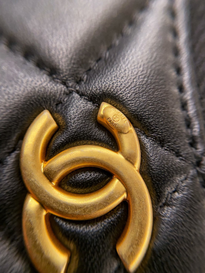Chanel Leather Textured Small Square Chain Bag #nigo58112
