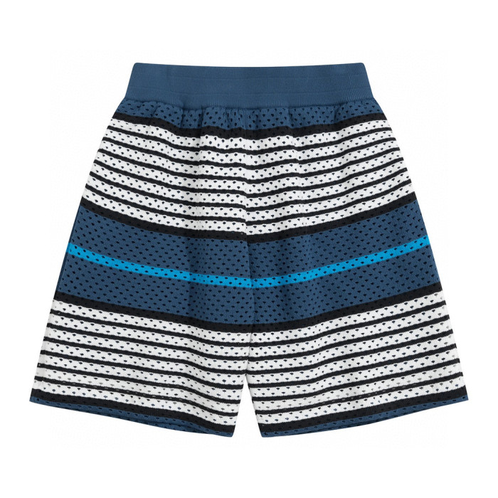 Burberry NIGO Striped Loose Hollow Summer Short Sleeve T-shirt Shorts Set Suit #nigo94475