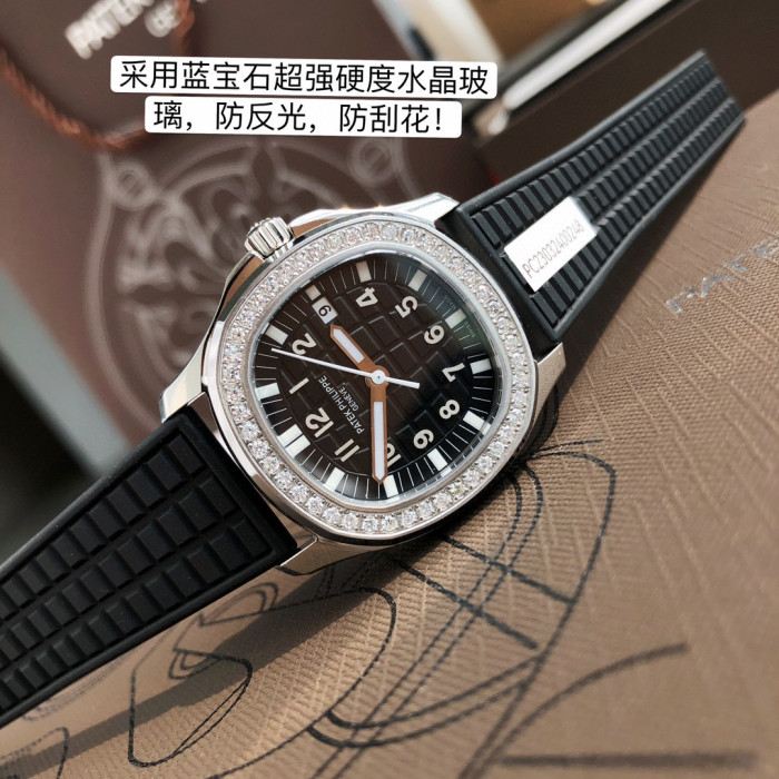 Patek Philippe Mechanical Watches With Diamonds On Silicone Straps Watch #nigo96352