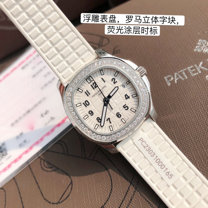 Patek Philippe Mechanical Watches With Diamonds On Silicone Straps Watch #nigo96352