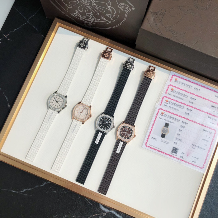 Patek Philippe Mechanical Watches With Diamonds On Silicone Straps Watch #nigo96352