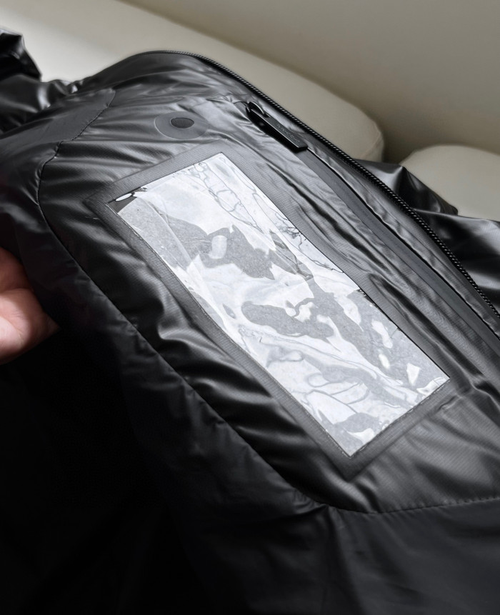 Prada Light Nylon Hooded Puffer Jacket Zip Down Coat #nigo96333