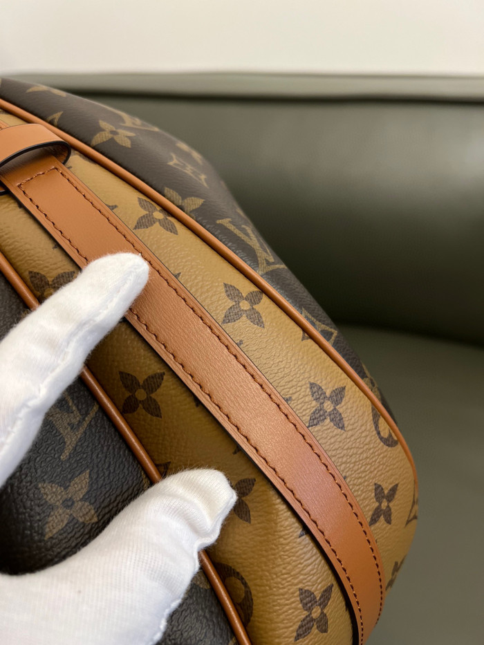 Louis Vuitton Loop Hobo Curry Leather Printed Chain Pea Bun Bag #nigo21736
