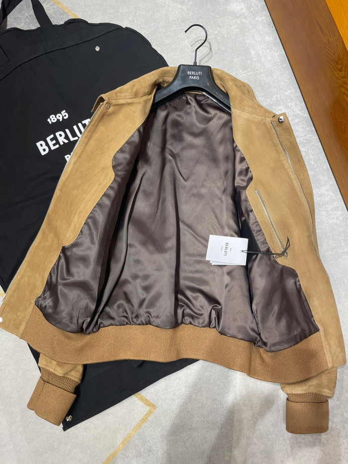Berluti Men's Long Sleeve Leather Jacket Coat Ngvp #nigo6291