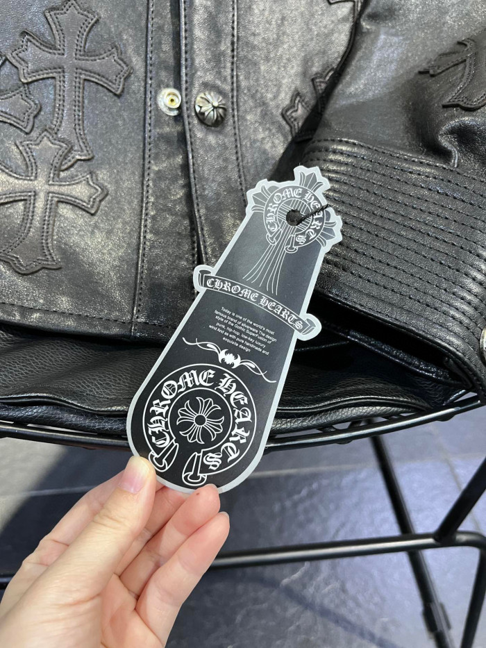 Chrome Hearts Leather Jacket Coat #nigo1188