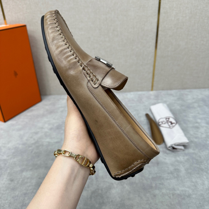 Hermes Flat Leather Fashionable Leather Shoes #nigo96373