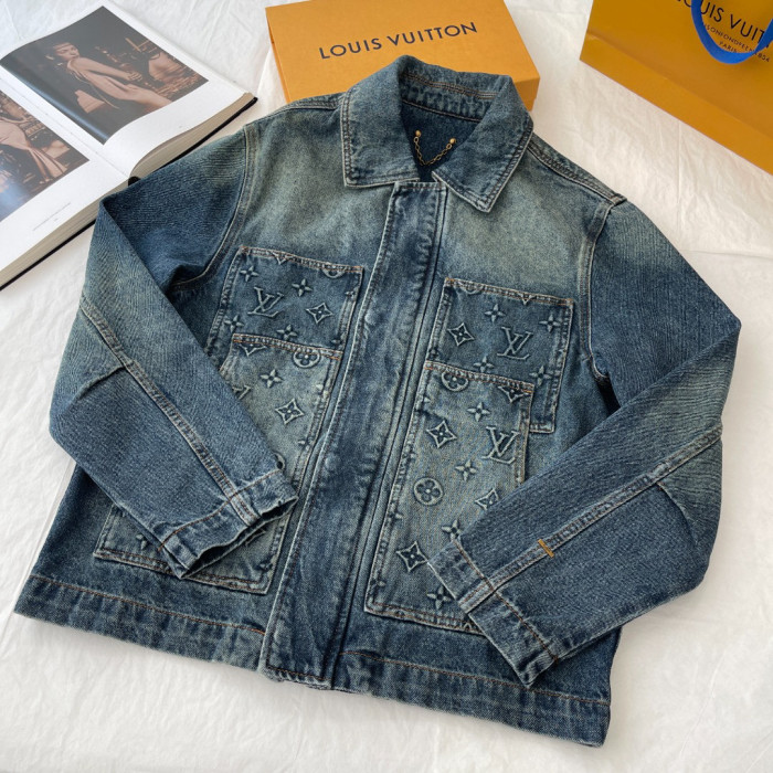 LouisVuitton Spring And Autumn Long Sleeved Denim Coat and Pants Set #nigo94515